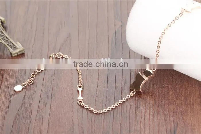 fashionable wholesale rose gold plated extension chain indian anklet jewelry