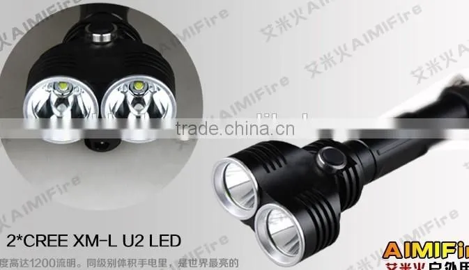 rechargeable T6 two head highpower led flashlight