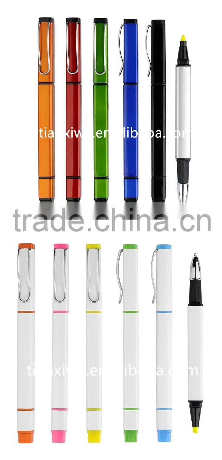 Quality popular double sided highlighter pen