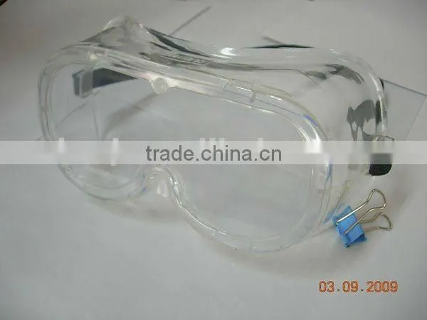 2015 hot selling safety goggles 100% PVC worker's eye protective safety goggles PVC safety goggles manufacturer in China