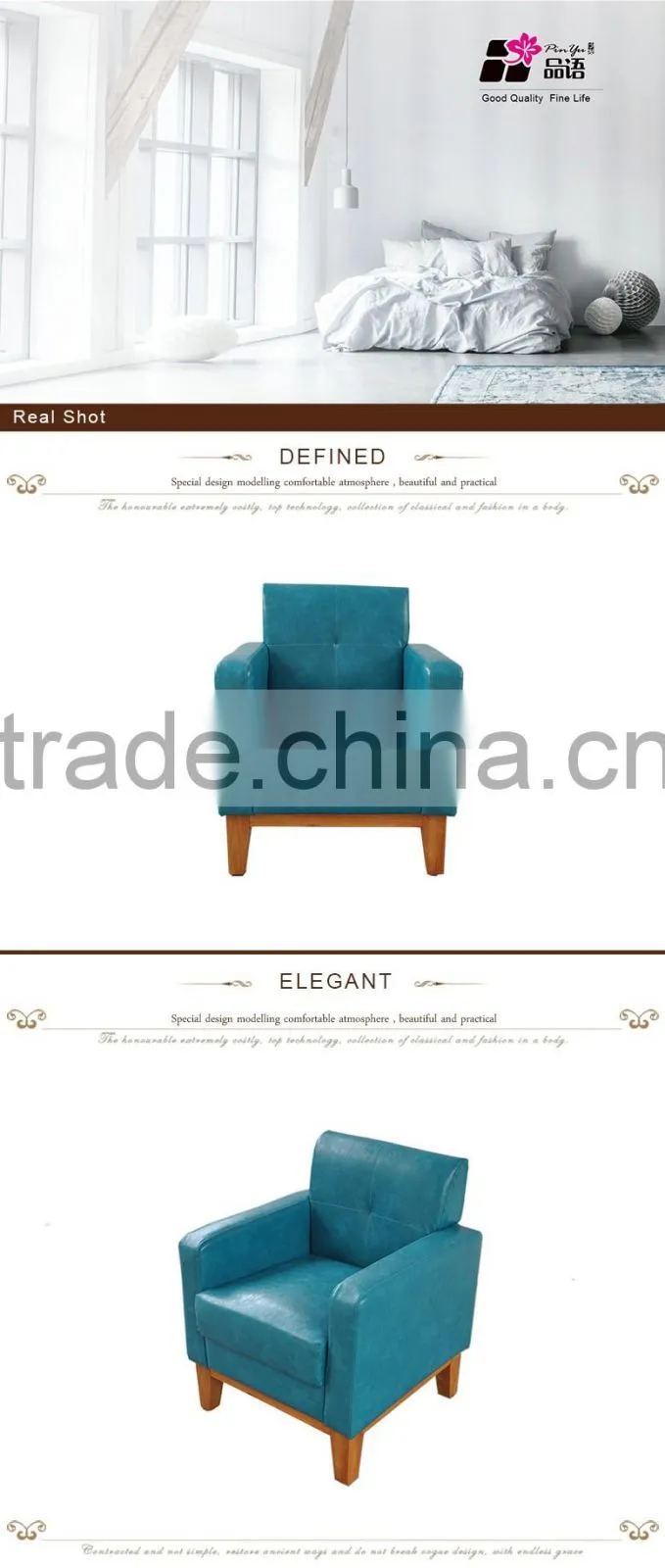 Green living room leather dining arm chair with low price
