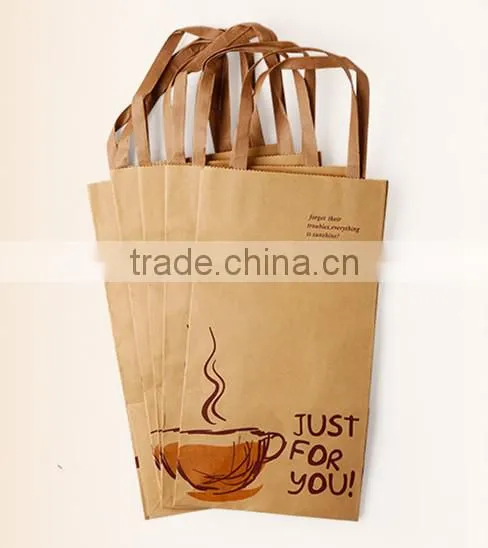 Cheap price recyclable handling paper box,brown paper bag for packaging