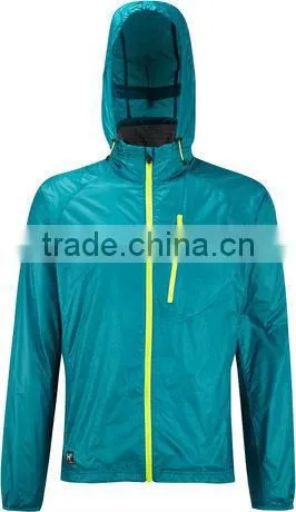 Custom sport design nylon lightweight men hoody jacket