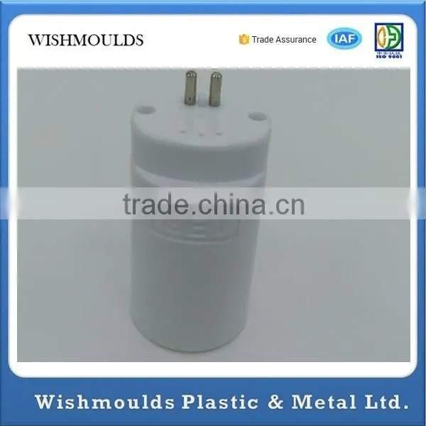 cutom metal threading insert into plastic overmold molding for LED light tube