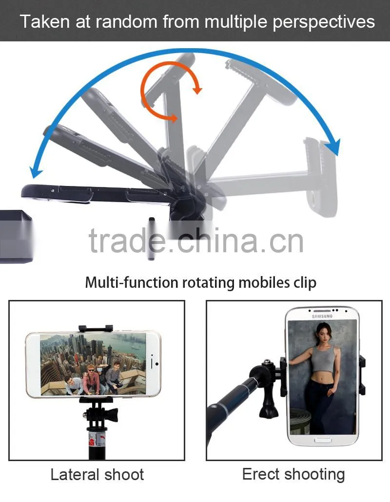 2015 extendable camera tripod monopod selfie stick
