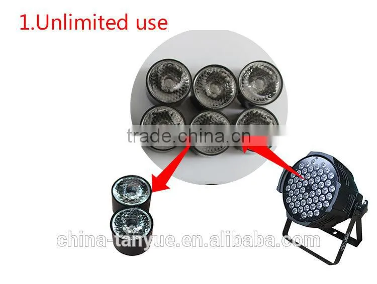 effect sky par light 54*3w IP65 rgbw par can led waterproof light