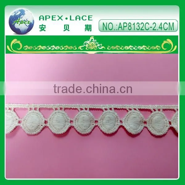 Polyester/milk silk lace trim AP8133P