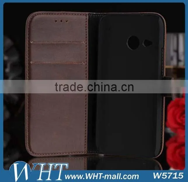 For HTC ONE MINI Leather case. for HTC M4 Crazy Horse Skin Case