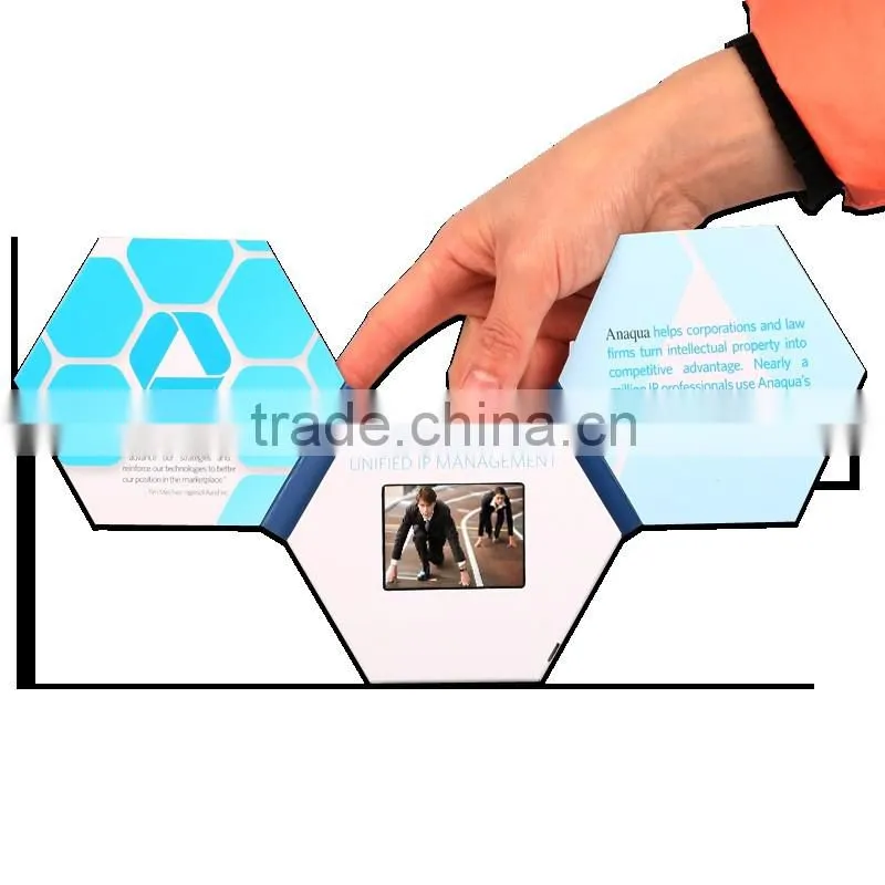 High-end custom 2.4 "/2.8"/3.5"/5"/7"/10.1"video card digital video laptop invitation e-card gift CARDS