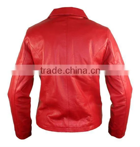 Blue Color Ladies Leather Jacket, Blue Leather Jacket, Womens Leather jacket, Fitted Leather Jacket