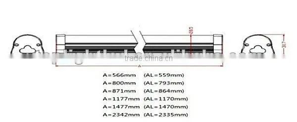 3 years warranty LED lighting samsung 5630 clear cover 1500MM 26w t8 led integrated tube