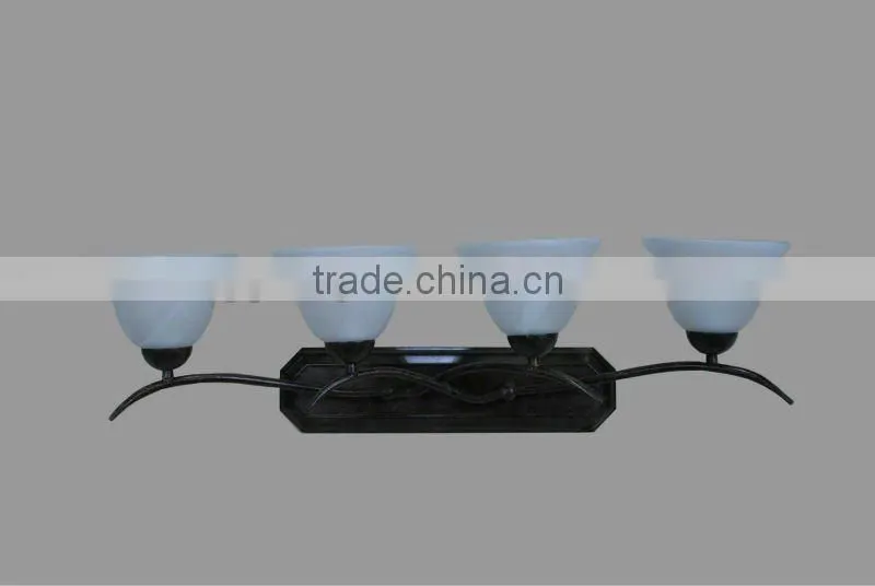 Metal and Glass Shade 4 Lamp UL manufacturer wall light/Wall Sconces