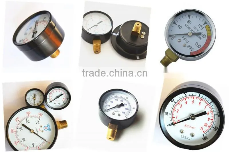 high quality water pump pressure gauge compressor pressure gauge from ningbo zend factory