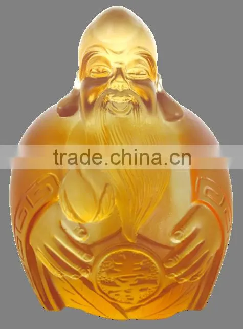 manjushri Bodhisattva buddhism statue liuli colored glaze wholesale