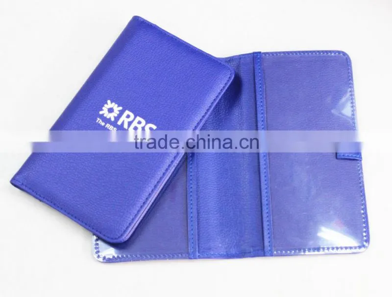 direct factory sale leather cheque holder/leather passport holder/leather cheque holder with custom logo