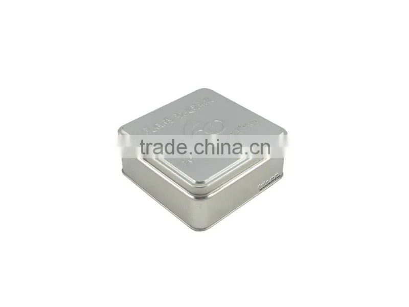 square coin tin, metal medal box, commemorative coin case
