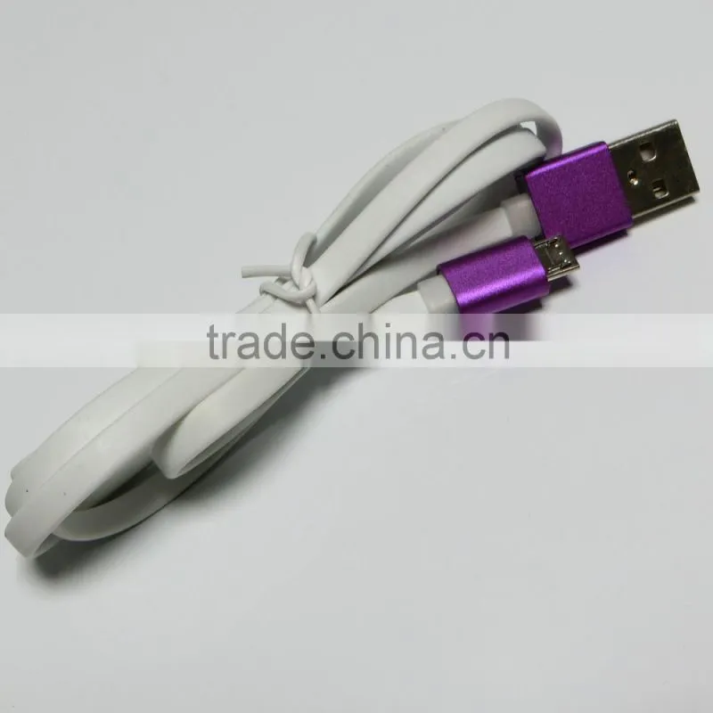 China Factory Supply Metal Connector Micro USB Data Cable