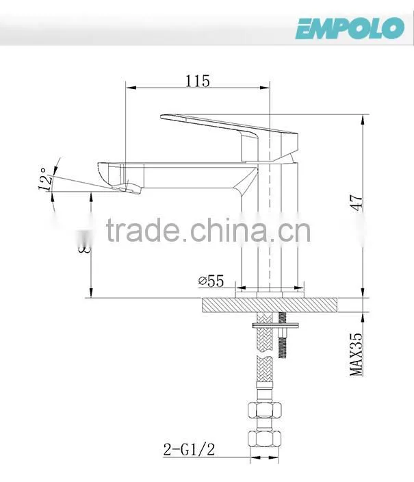 Hot Sale Lavatory Brass Body Long Spout Faucet 86 1101
