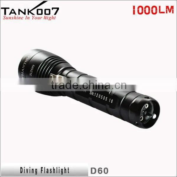 Tank007 D60 New Design 1000LM high power diving flashlight, diving light, diving torch