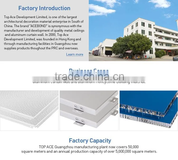 ACEBOND Good Technology perforated aluminum metal curtain wall carved station