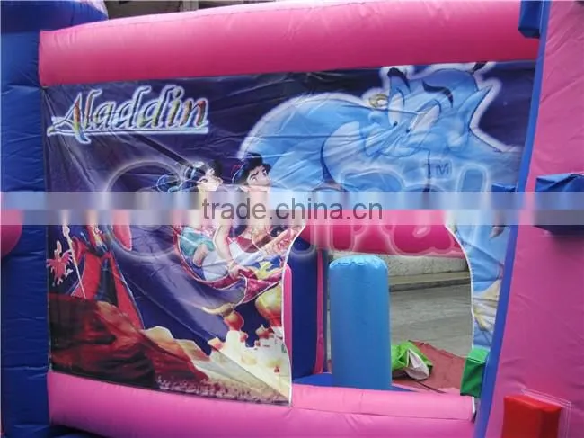 Hot sale princess inflatable castle obstacle course for sale, kids inflatable obstacle games