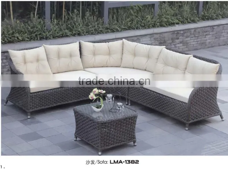 China foshan PE Rattan outdoor patio furniture sectional sofa