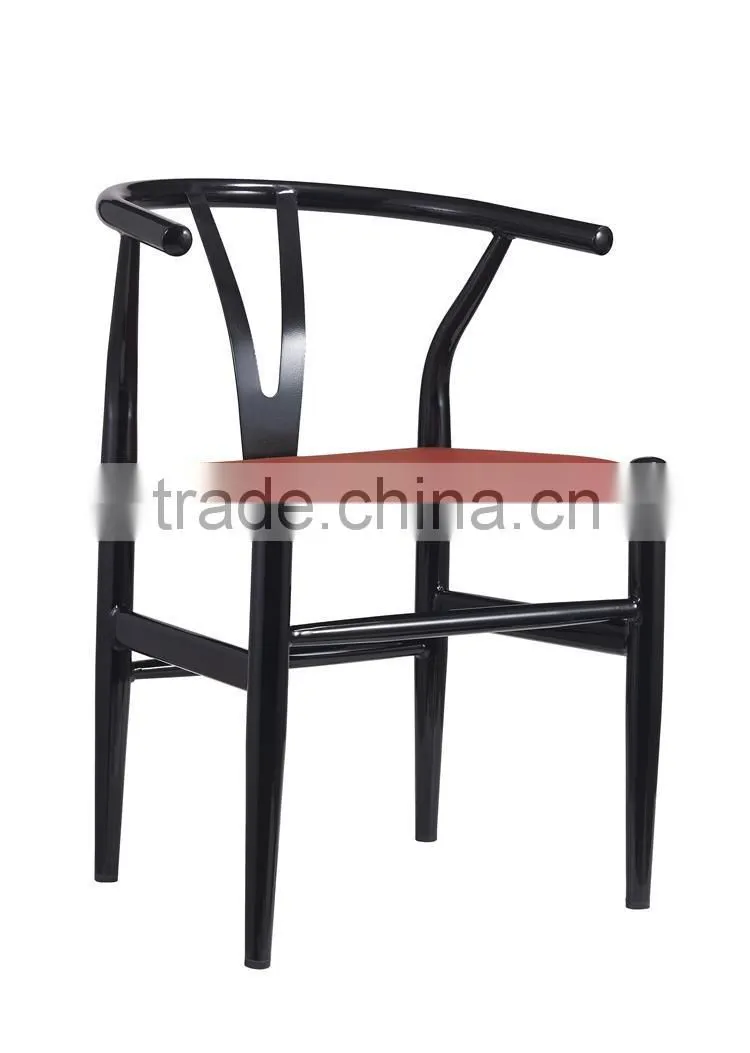 Antique Style Metal Material Dining Chair Y Shape Chair for Restaurant