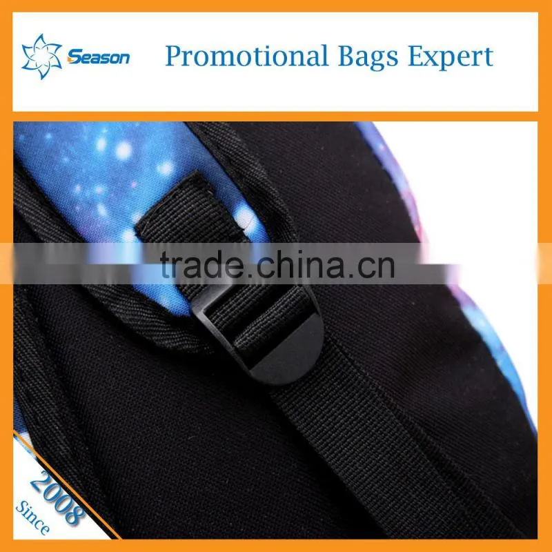 Fashion Galaxy Printed Backpack 2016 new design school bag for children