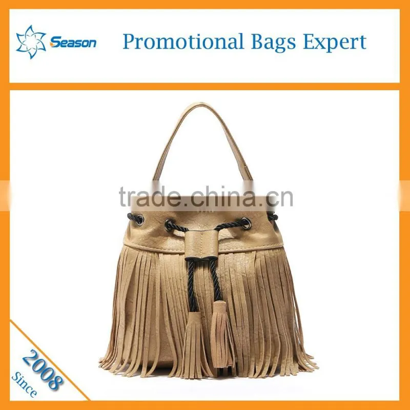 2016 trend fringed women handbag pu shoulder bag