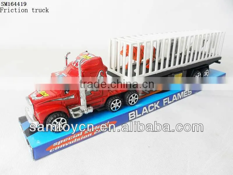 Kids friction toy logging trucks