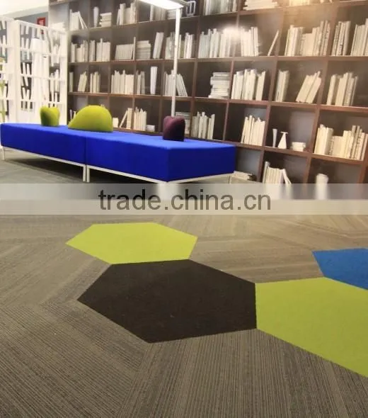 Bank,office,hotel carpet tiles for heavy traffic use CE Compliance with
