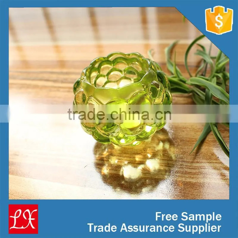colorful Valentine candlelight dinner small glass candle holer