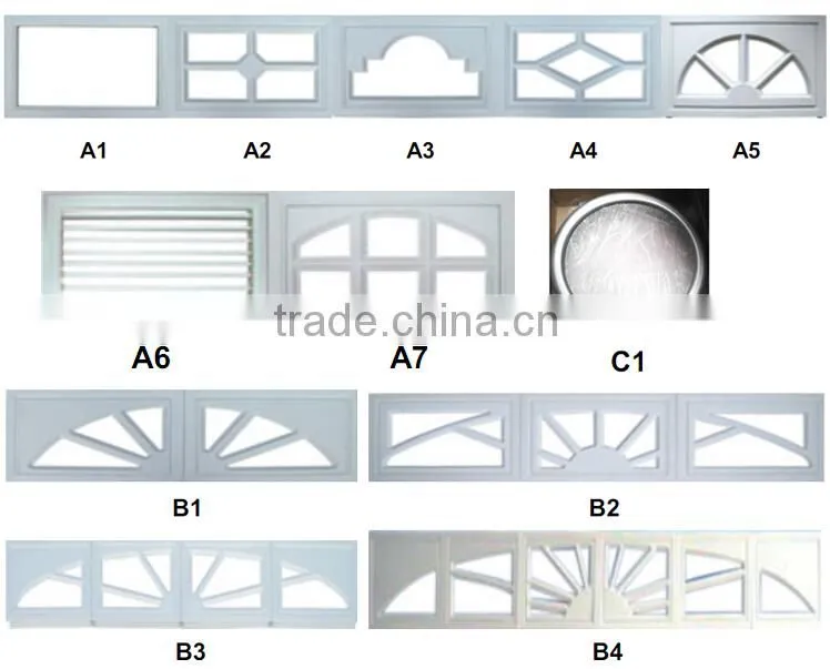 High quality windows for sectional garage door from China /garage door with windows insert