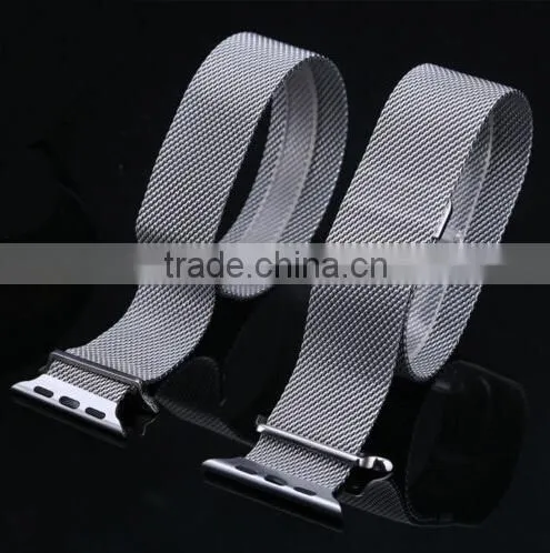 Milanese Loop Strap Magnet Lock Band Woven Mesh Adjustable Bracelet Mesh Metal Replacement Strap For Apple Watch & Sport