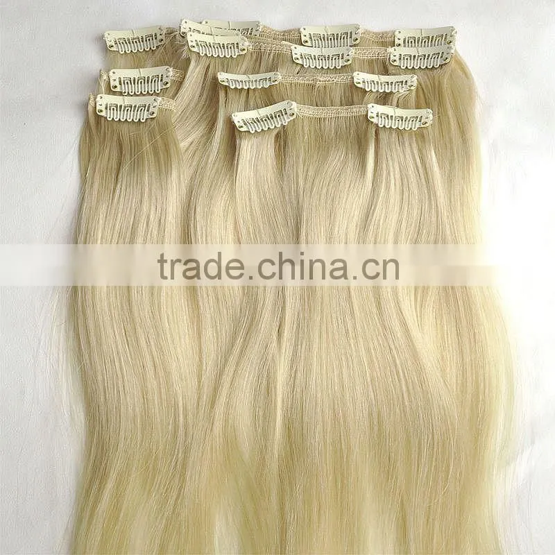 soft hair last long time accept small order clip in human hair extensions