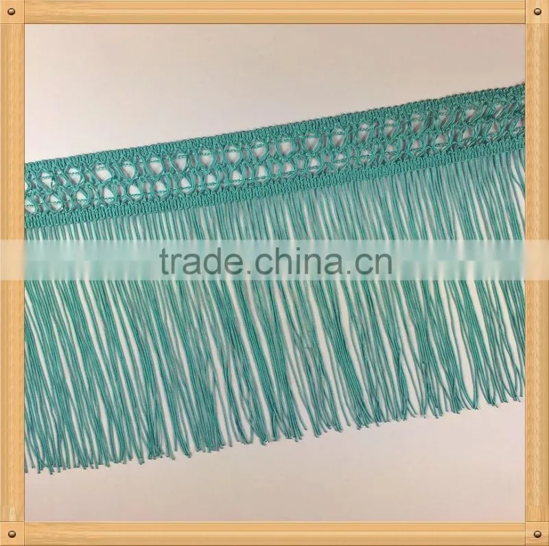 Polyester Yarn Tassel Fringe Trim For Garment , Trimming Of Home Textile