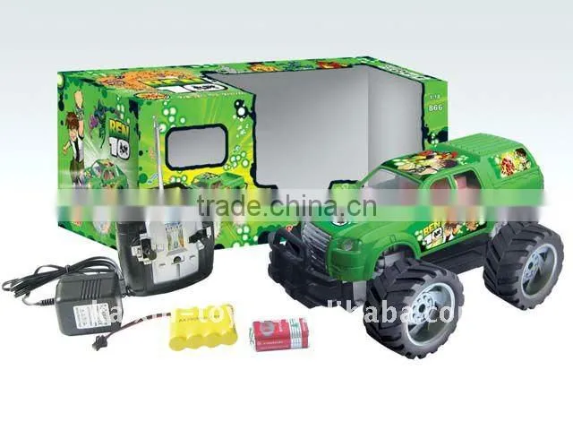 1079532 ben 10 scale 1 18 4 function rc car with light and music