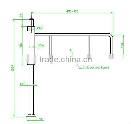 Mechanical swing gate for supermarket