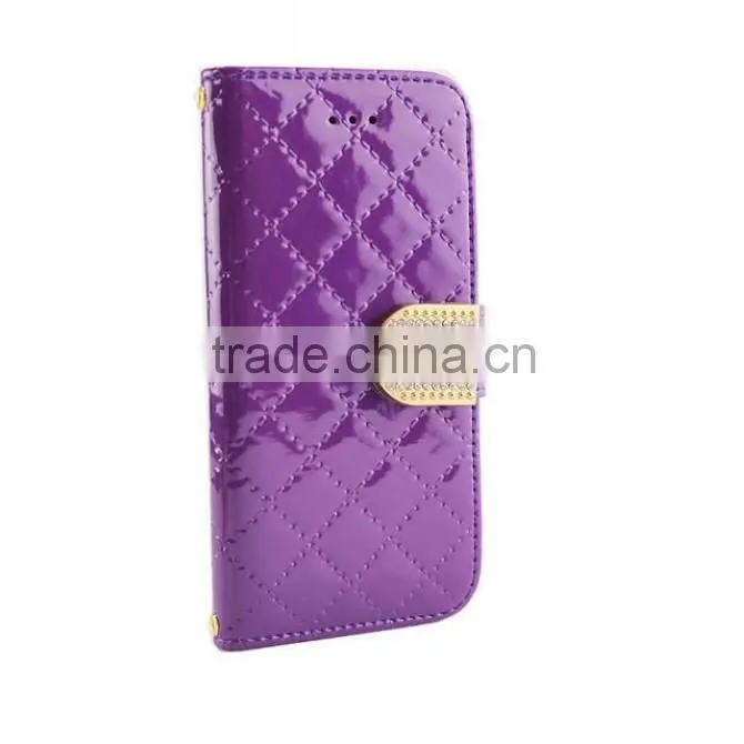 Small Fragrant Wind Leather wallet case with shoulder strap for iphone 6
