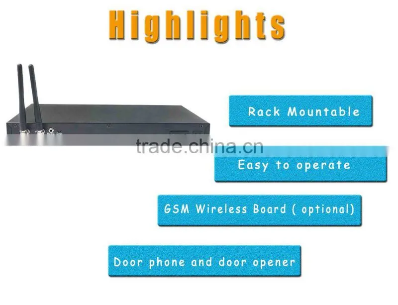 PBX 416 TS+416 Wireless intercom PABX system