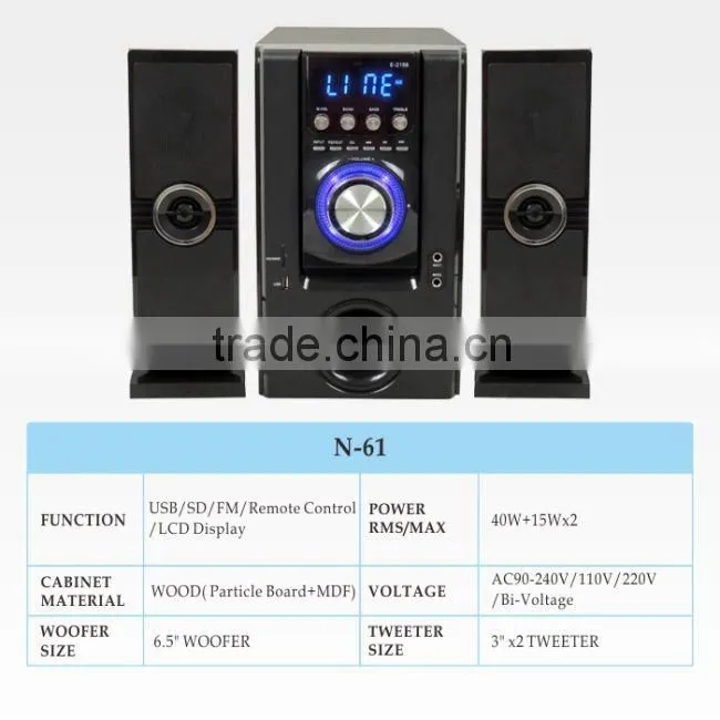 2014 new classic hifi 6.5 inch subwoofer round luxury bluetooth speaker made in China