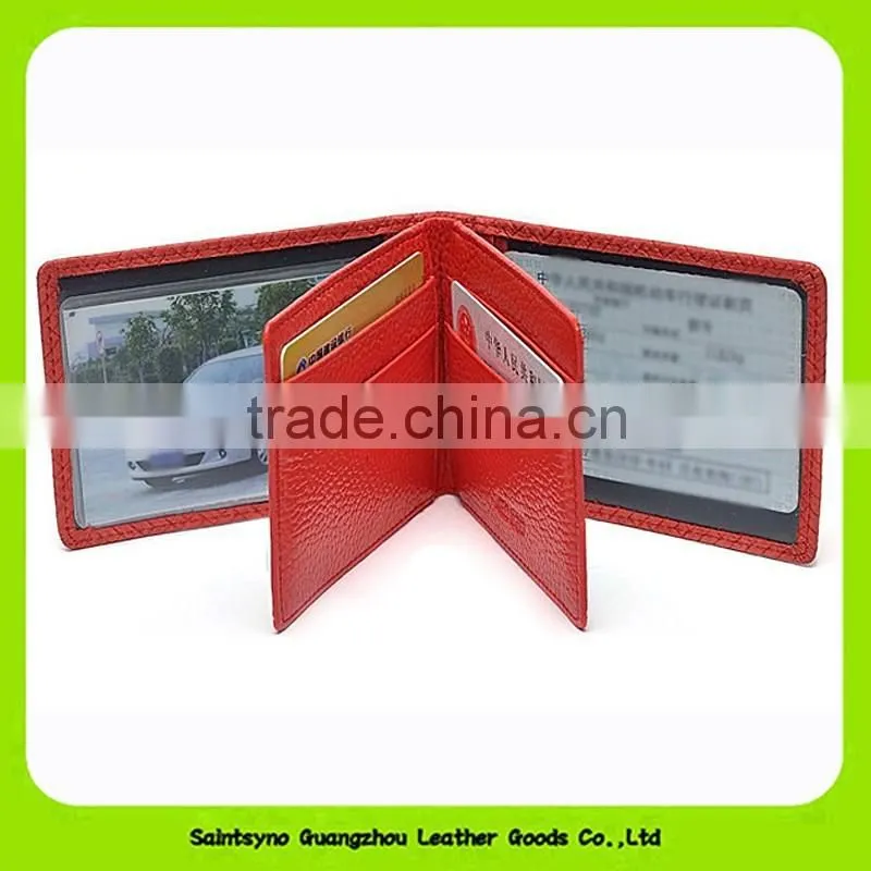 Woven patter Leather driveing licence wallet driver licence holder wallet 15051