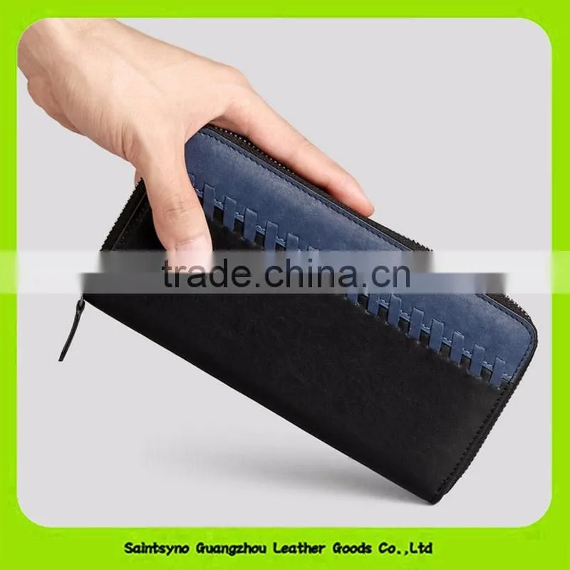 16908 Wholesale alibaba zipper classic mens rfid wallet genuine leather