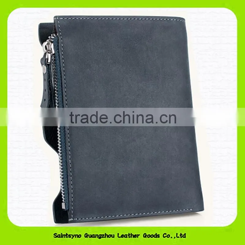 15642 Bifold genuine leather mens wallets RFID blocking leather wallet for men