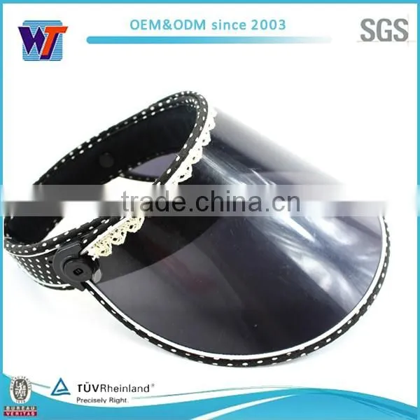 Black Embroidery Cheap Sports Sun Visor Cap WT-VC001