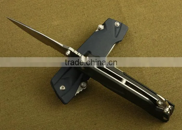 OEM stainless steel folding knife with light UDTEK01868