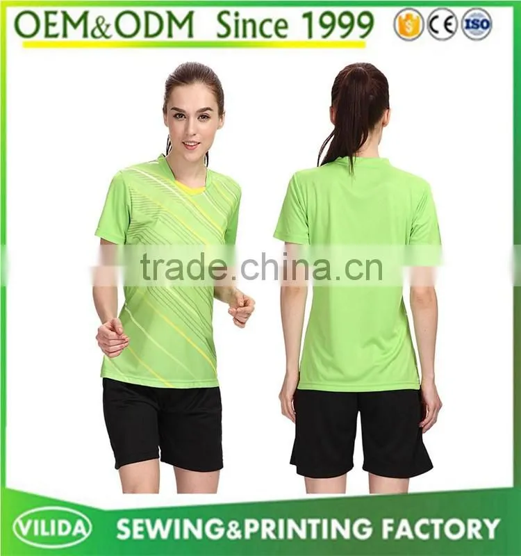 Cheap price sublimation badminton sport wear top quality dry fit badminton jersey