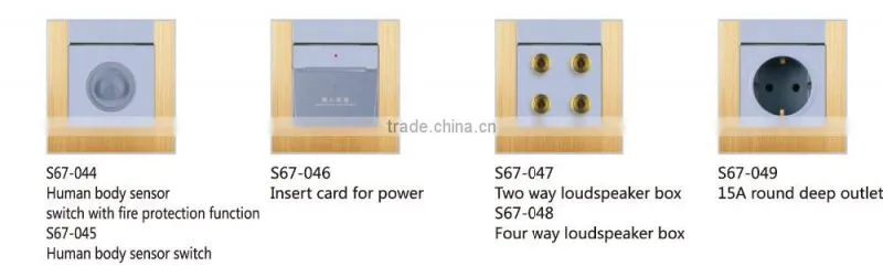 Electrical four way loudspeaker box outlet for home hotel