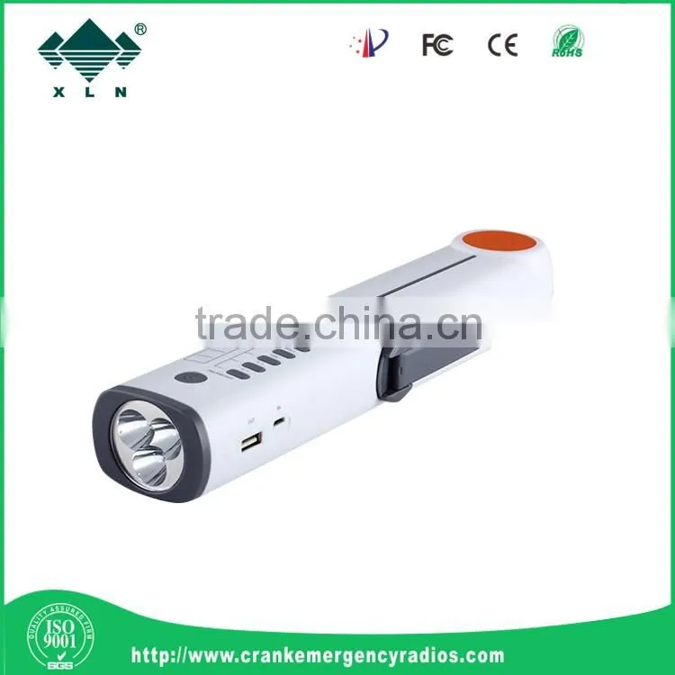 hand crank dynamo solar rechargeable led table lamp with led light and radio