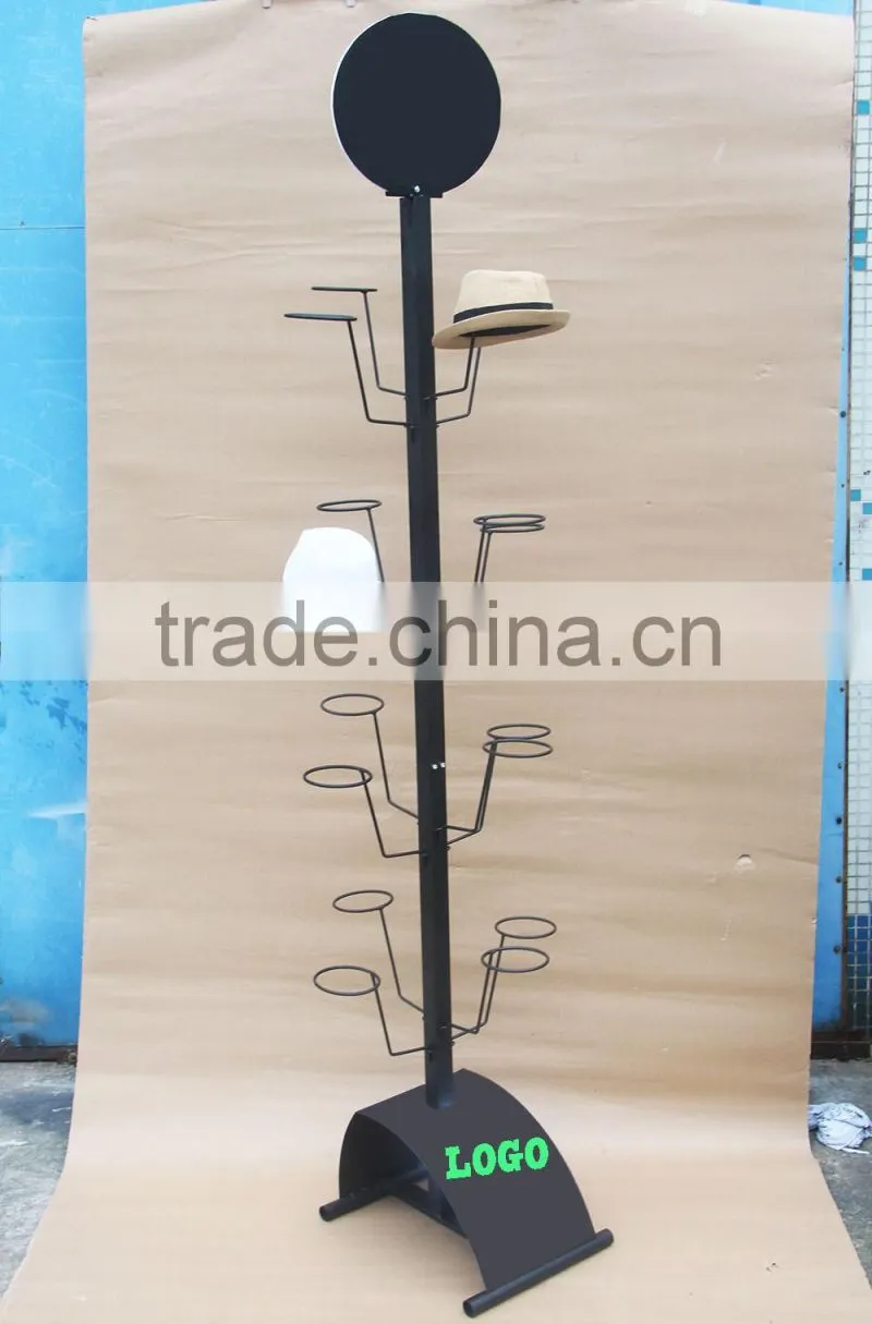 Floor Retail Wire motorcycle helmet hat display rack, safety helmet display rack